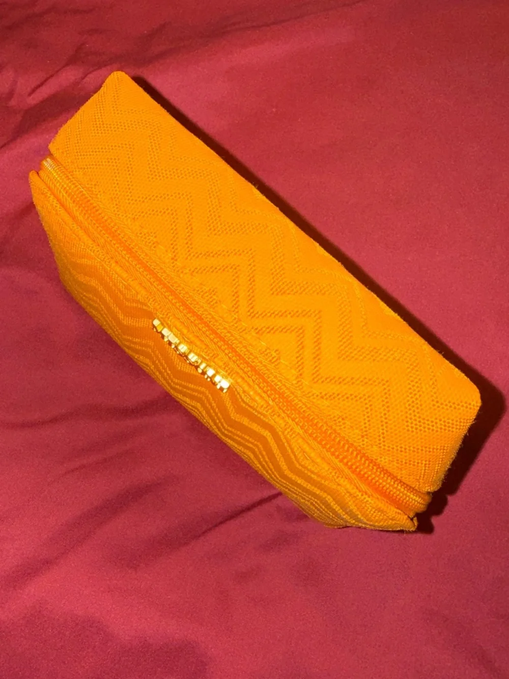 Missoni small patterned orange travel purse